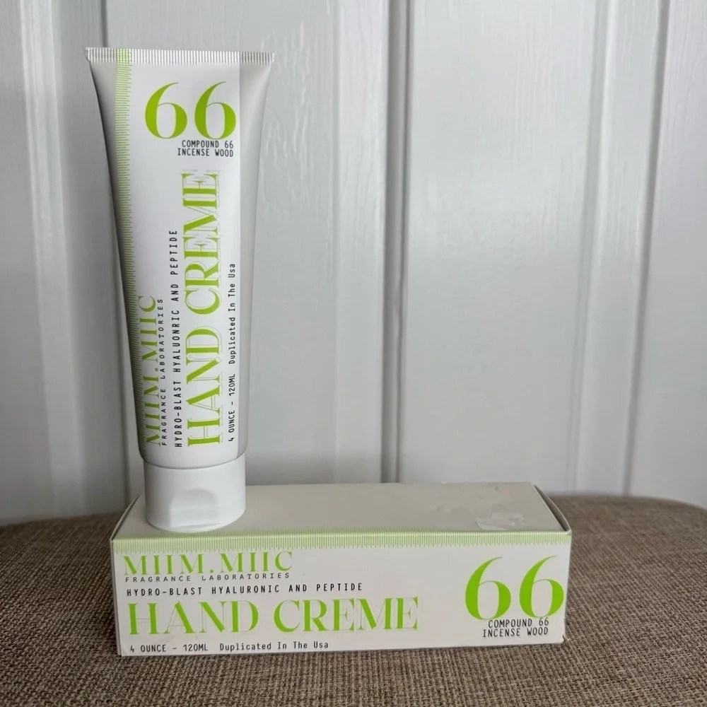 MIIM MIIC 66 Hand Cream Creme Lotion 4 oz Incense Wood Hydro-Blast Hyaluronic